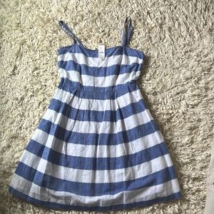 Striped Blue Midi Dress